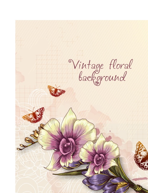 Vintage floral backgrounds