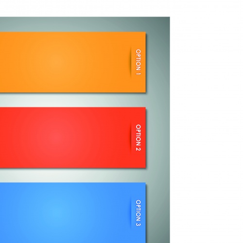      | Three modern colored banner vector