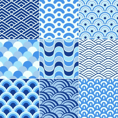 Retro wave seamless pattern