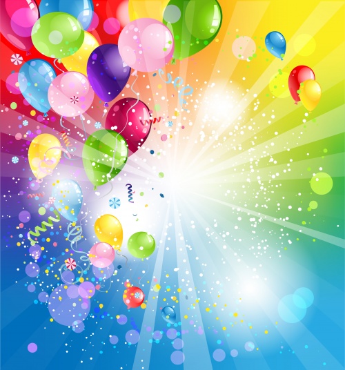 Holiday background with balloons