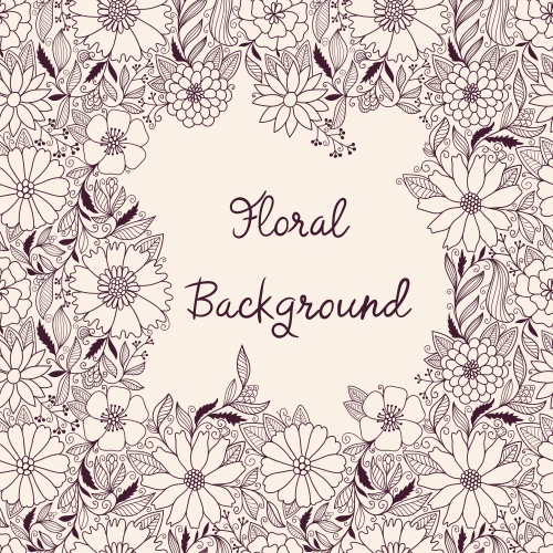 Цветочные фоны с местом для текста / Floral backgrounds with place for text - vector stock