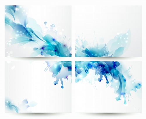 Blue Abstract Banners Vector