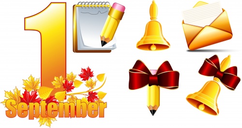 1 September - it's time to school - vector clipart