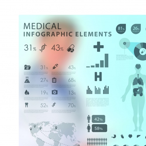  | Medical design elements and vector background