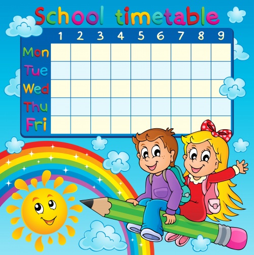   / School timetable - Vector clipart