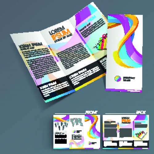      40 | Tri fold business brochure vector set 40