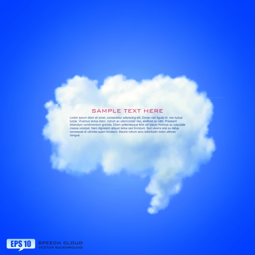 Blue Sky with Clouds Vector 2
