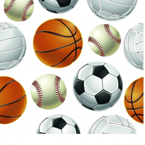     | Sports ball seamless vector backgrounds