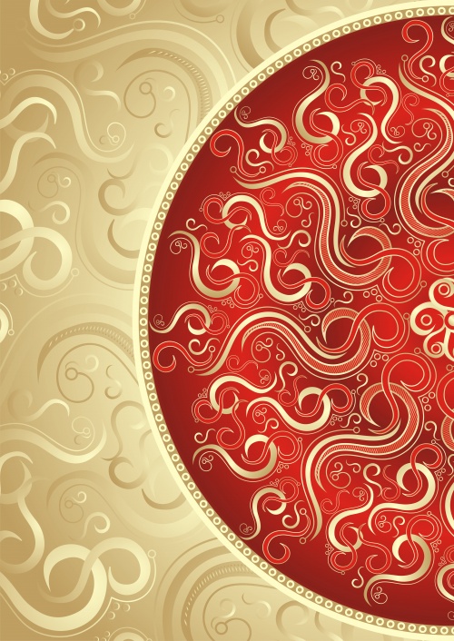     , 14 / Vector background with gold elements, 14