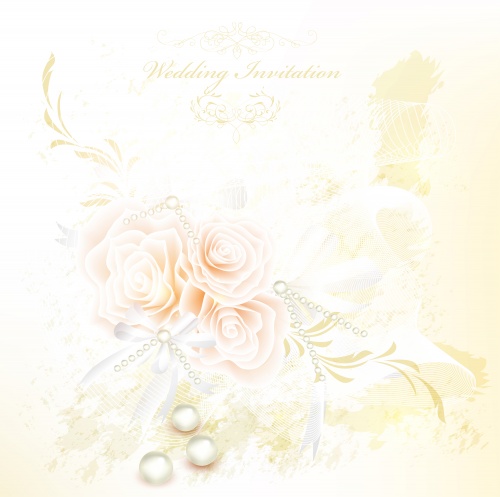     / Wedding backgrounds with flowers - vector clipart