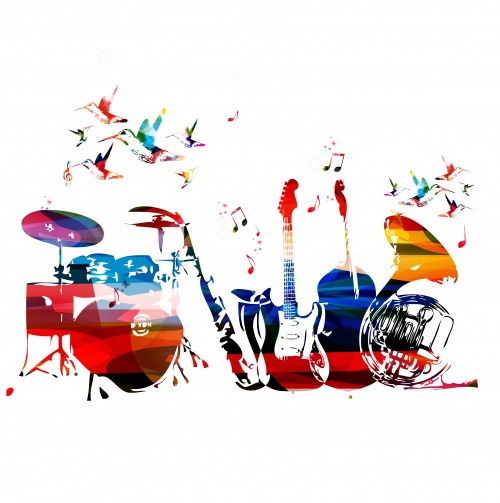 Instruments colorful background