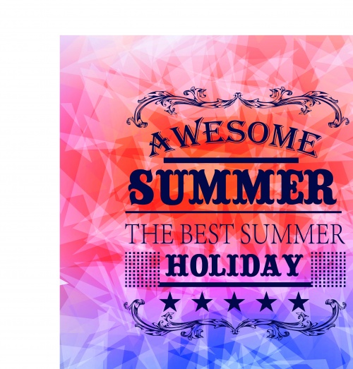    | Summer Holidays with colorful vector background