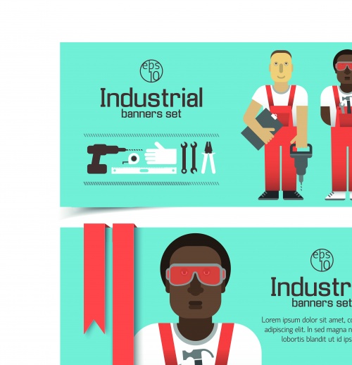   | Industrial banner vector