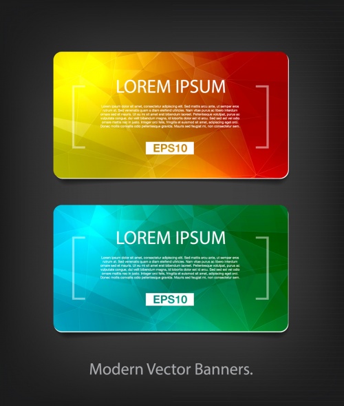 Set of modern brochure and banners