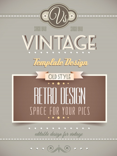      / Vintage retro posters in vector