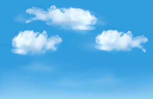 Blue sky with clouds concept