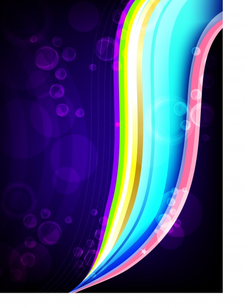      | Colored waves and bends vector background 2