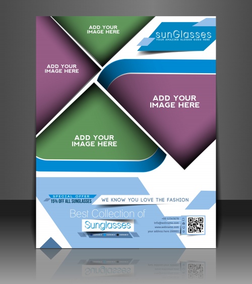      ,  2 / Vector puzzle business brochure, flyer, part 2 - vector stock