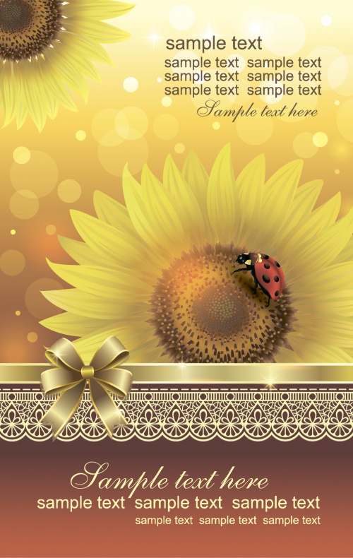 Summer card with flower