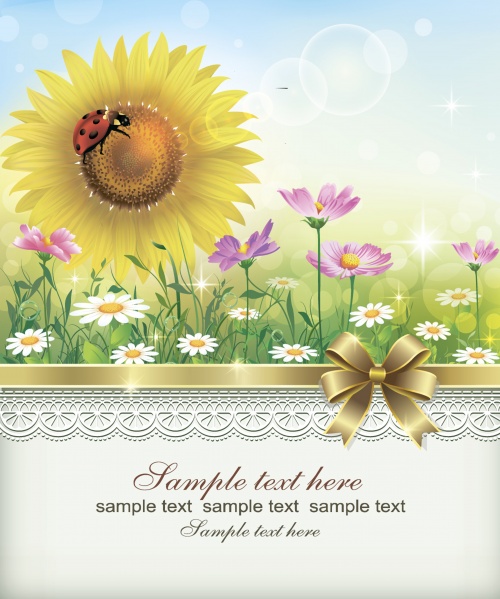 Summer card with flower