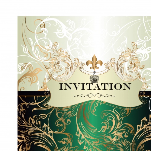    | Luxury wedding invitation vector