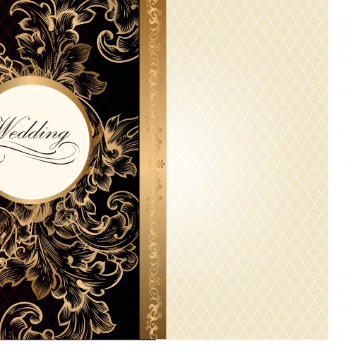    | Luxury wedding invitation vector