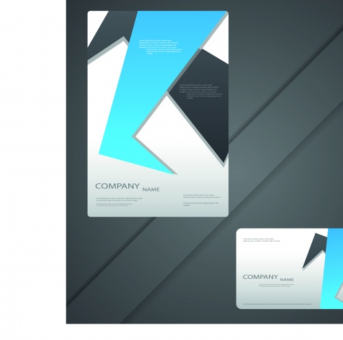      | Modern brochure and business card vector