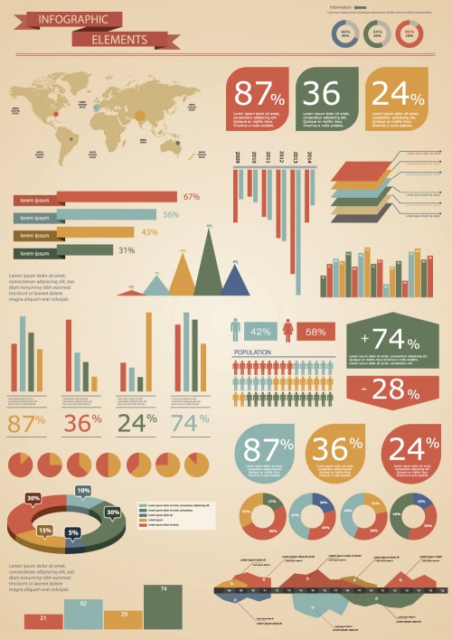  , 48 / Social media infographics,48 - vector stock