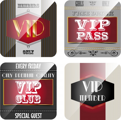       / Menu and VIP card - vector stock