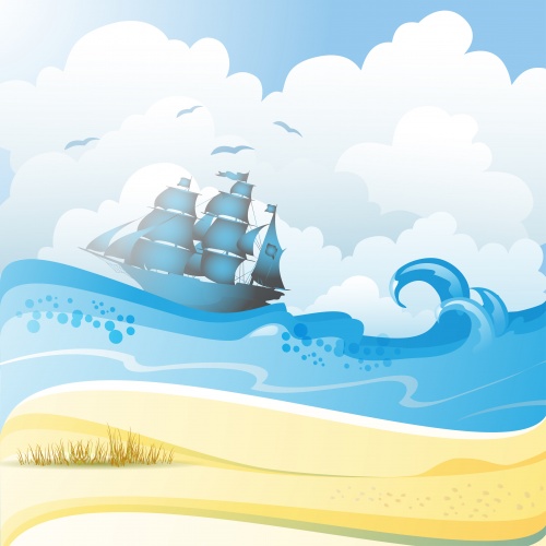     / Beach backgrounds in the vector