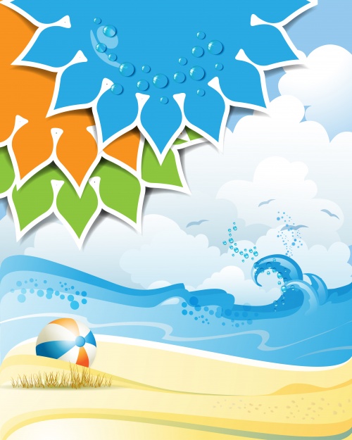     / Beach backgrounds in the vector
