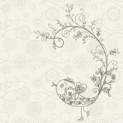 Decorative backgrounds with birds