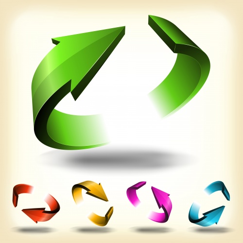     / Green abstract elements in vector