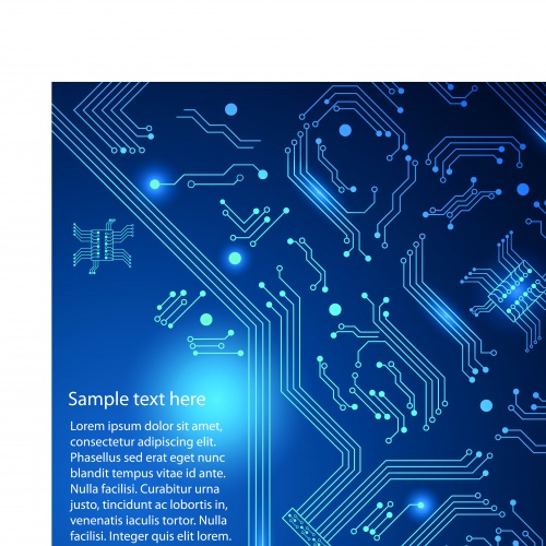    | Blue technology vector background