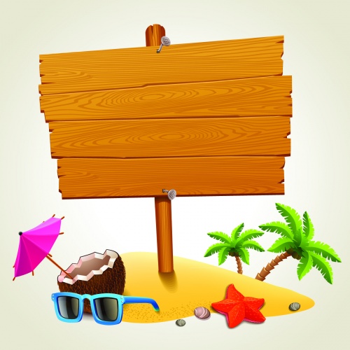 Summer Vacation Backgrounds Vector